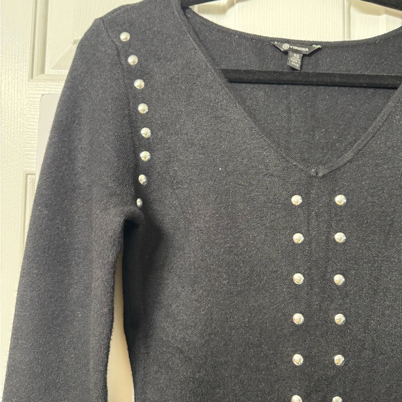 VERSONA Sweater dress XS Black V Neck Long sleeve very soft w/o ribbing NWOT - Picture 7 of 13